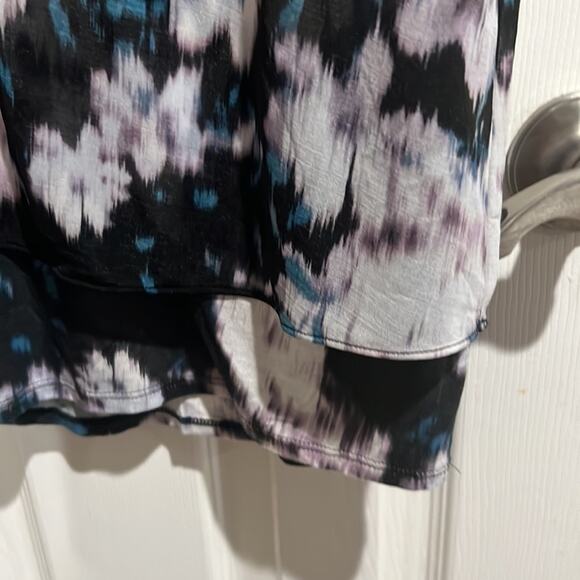 Sleeveless Top Flowing Simply Vera Sz S Purple Blue Gray flattering fit - Picture 6 of 14